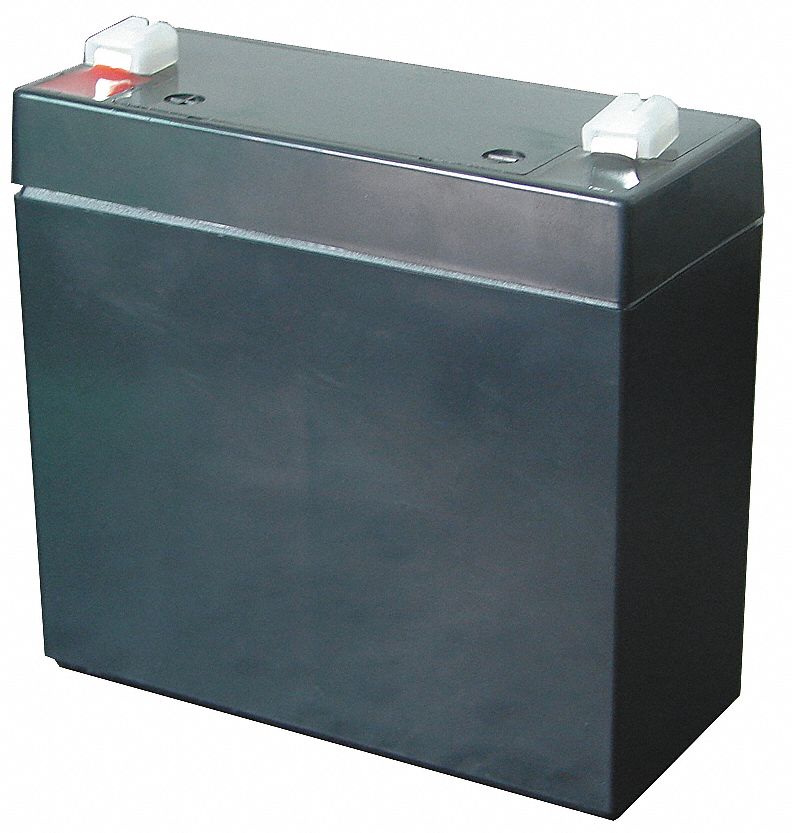GRAINGER APPROVED 4V DC, Sealed Lead Acid Battery, 9.0 Ah, Faston, 4.0
