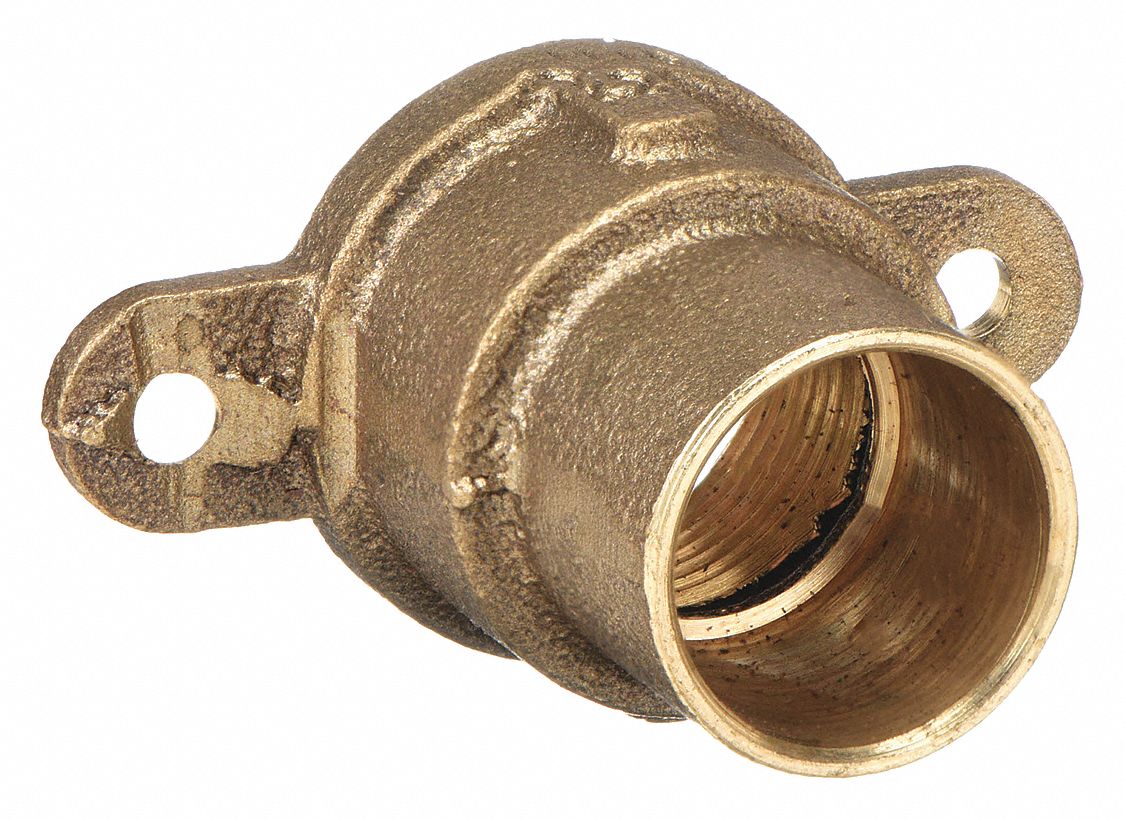 Sweat Fitting Adapter: 1/2 in CTS x 1/2 in Pipe, Cup x FNPT, Drop Ear, Bronze