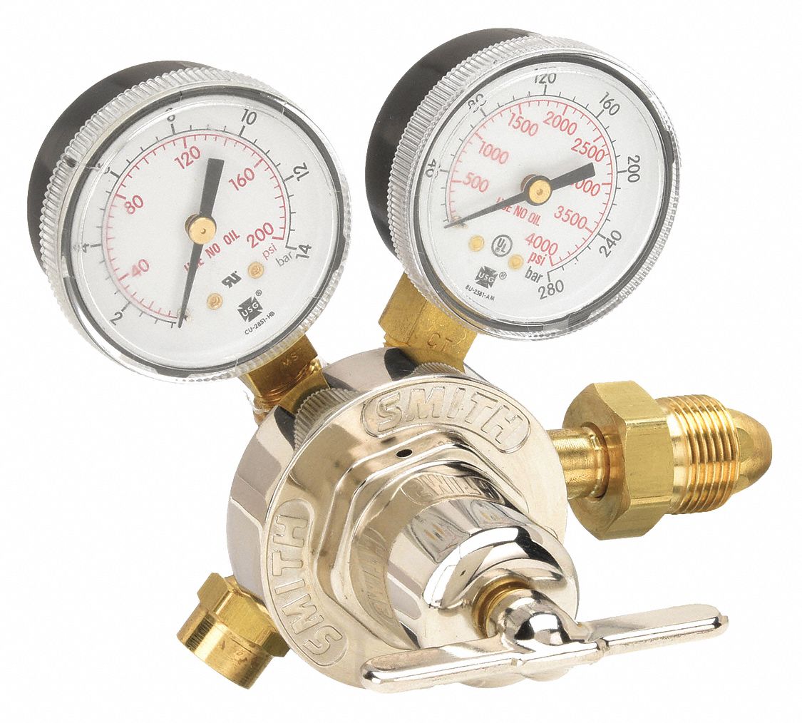 GAS REGULATOR, SINGLE STAGE, CGA 580 INLET, ⅝