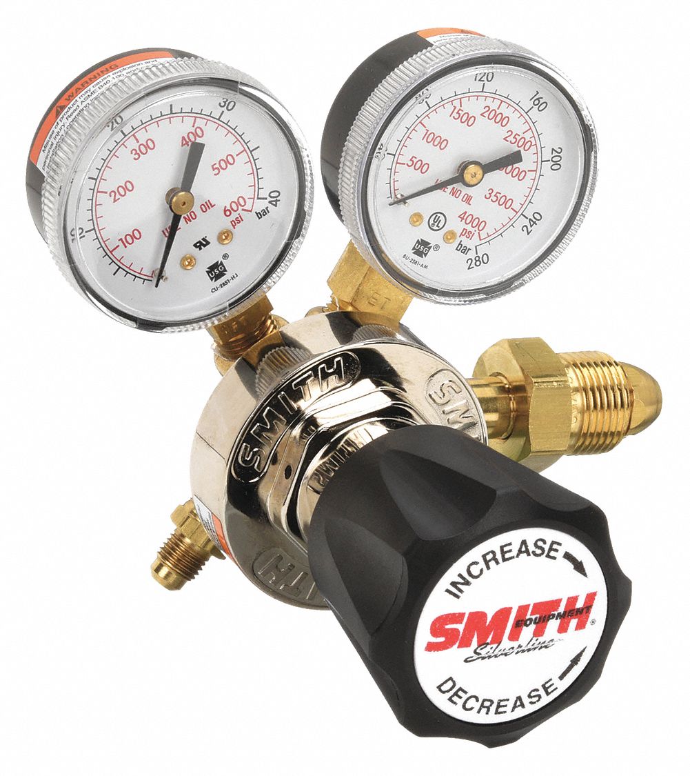 SMITH EQUIPMENT, Single Stage, CGA 580 Inlet, Gas Regulator 5EFX130