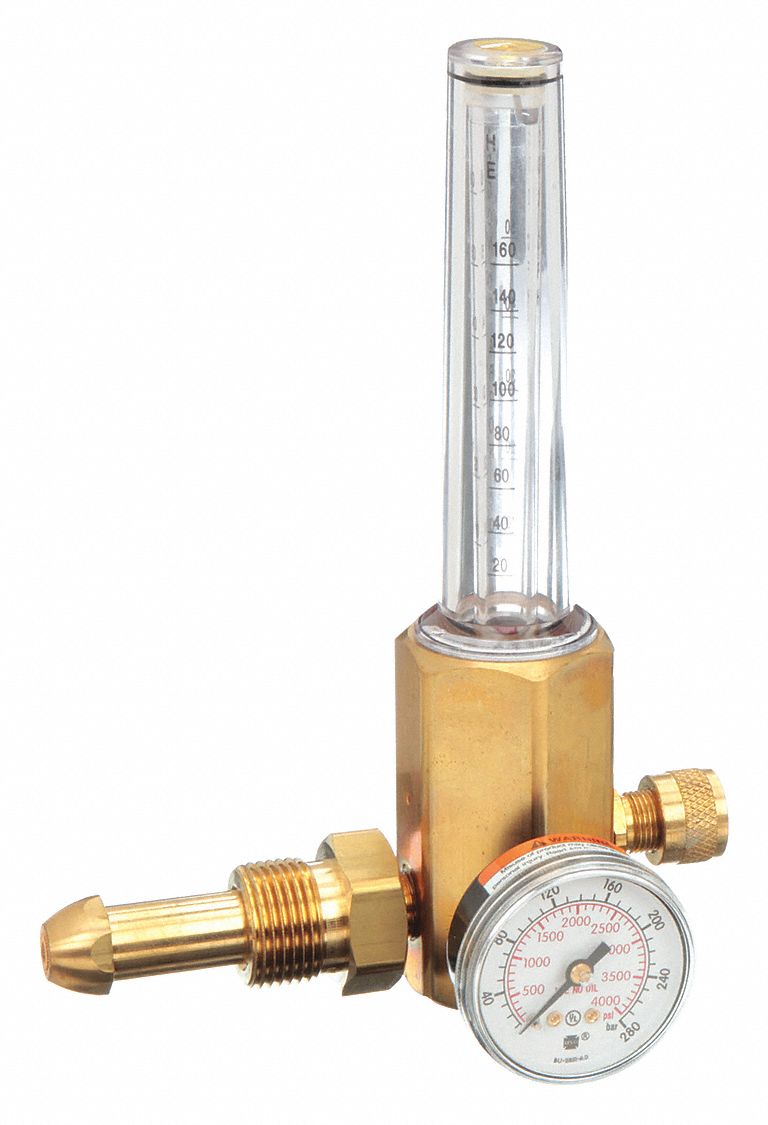 Flowmeter Regulator: CGA 580 Inlet, 5/8"-18 F RH Outlet, Flowmeter Regulator and Hose Kit