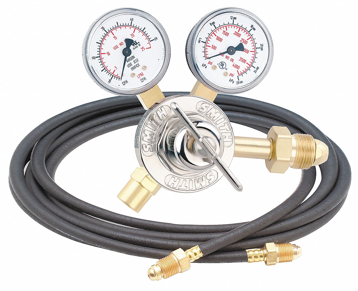 MILLER ELECTRIC Argon, Flow Gauge Regulator, CGA-580, Single Stage ...