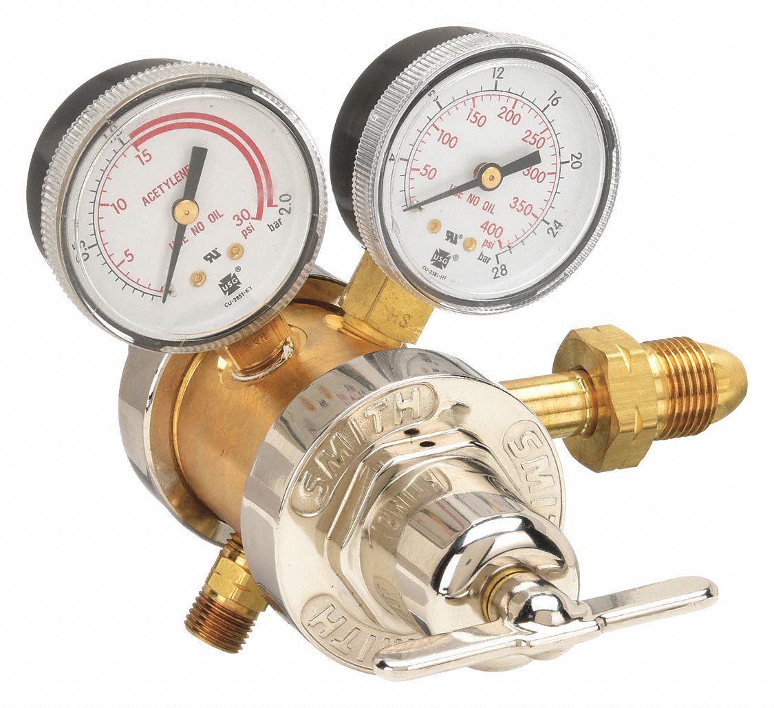 SMITH EQUIPMENT, Two Stage, CGA 510 Inlet, Gas Regulator - 5EFZ5|35-15 ...