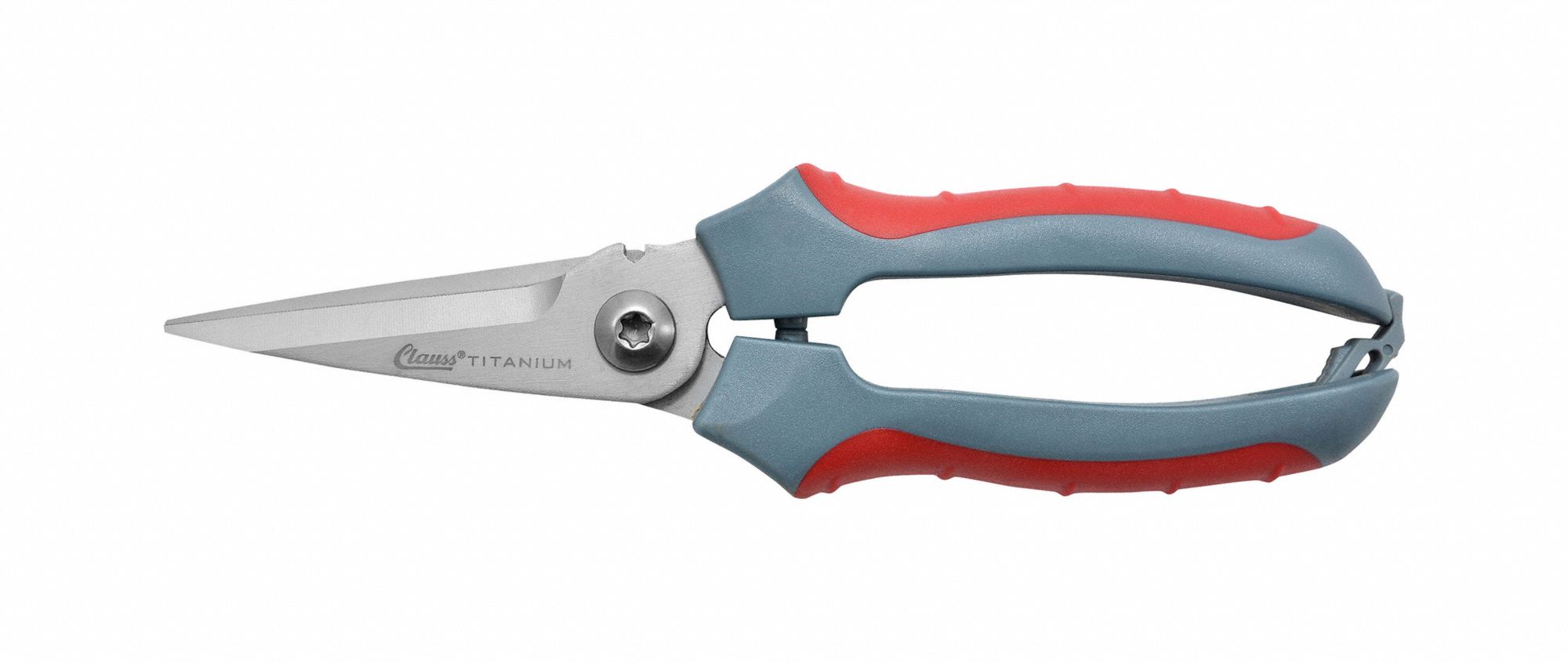 Shop Shears: Ambidextrous, 8 in Overall Lg, Straight, Titanium Bonded, Pointed, Gray, Plastic