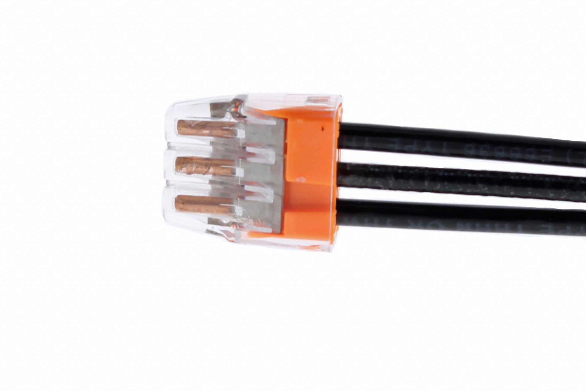 IDEAL PushIn Connector, 3 Port, Orange, 18 to 12 AWG Stranded, 20 to