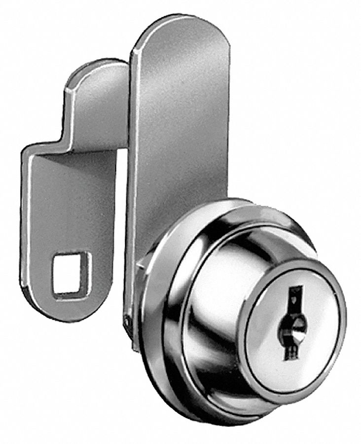 Compx National Different Keyed Standard Keyed Cam Lock For Door Thickness In 1 8 Bright Nickel 5ekp5 C8051 Kd 14a Grainger