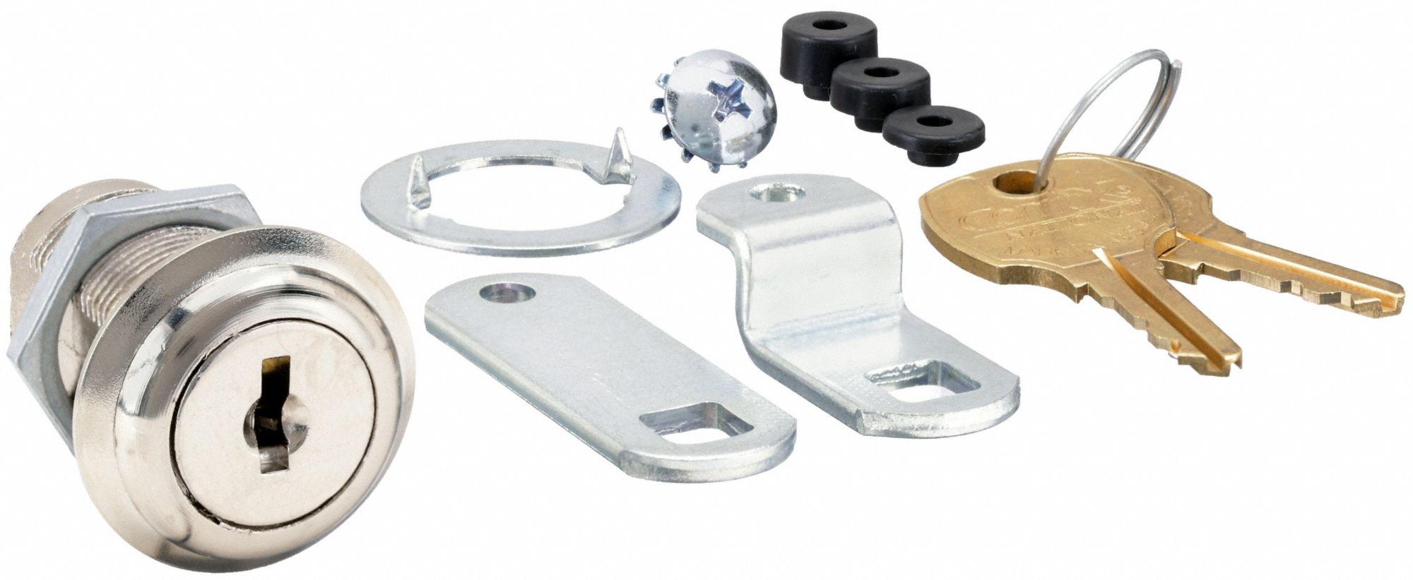 COMPX NATIONAL Disc Tumbler Keyed Cam Lock, Master Keyed, For Material