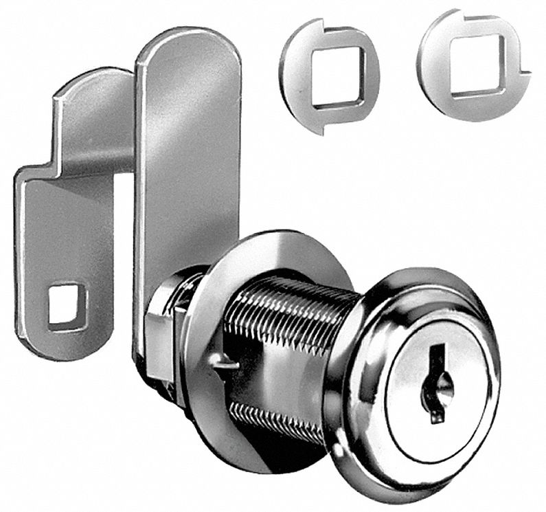 Keyed Alike 2 Keys Each 4/Pk 5/8" Double Bitted Cam Lock With 6-Disc Tumbler 