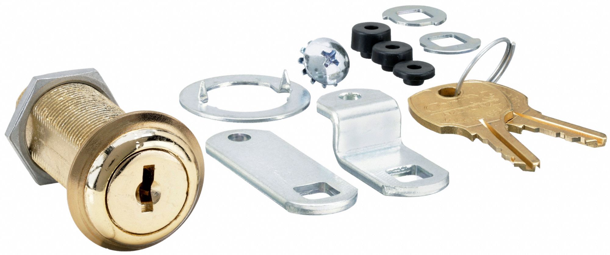 COMPX NATIONAL Disc Tumbler Keyed Cam Lock, Keyed Different, For