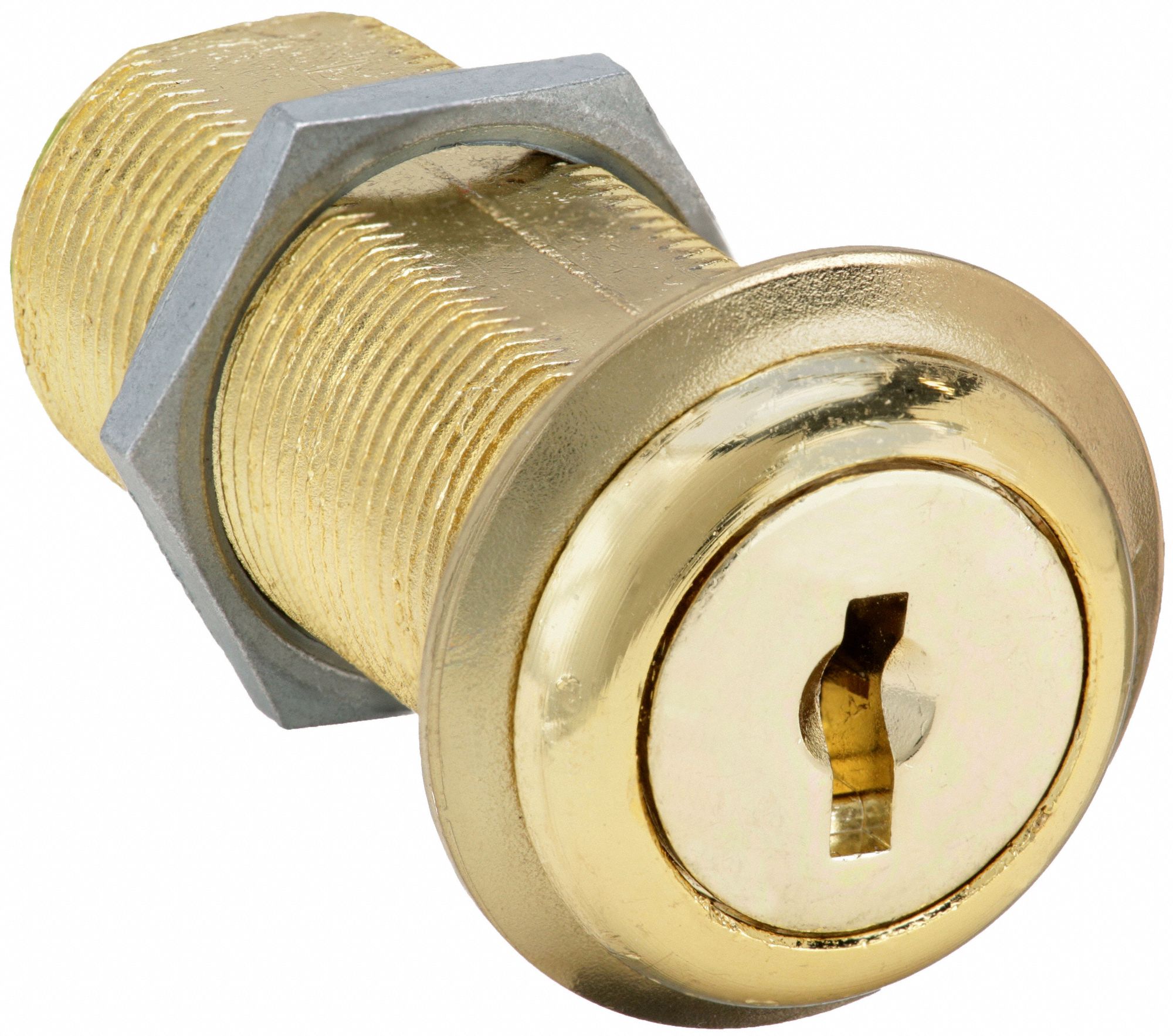 Disc Tumbler Keyed Cam Lock: For 1 7/16 in Material Thick, 3/4 in Mounting Hole Dia., Keyed Alike