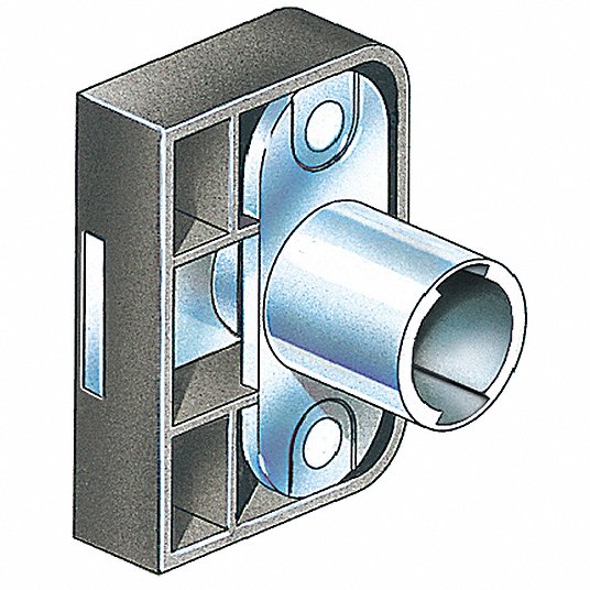 Removable Core Plug Cabinet and Drawer Dead Bolt Locks: For 3/4 in Material Thick, Zinc-Plated, Wood