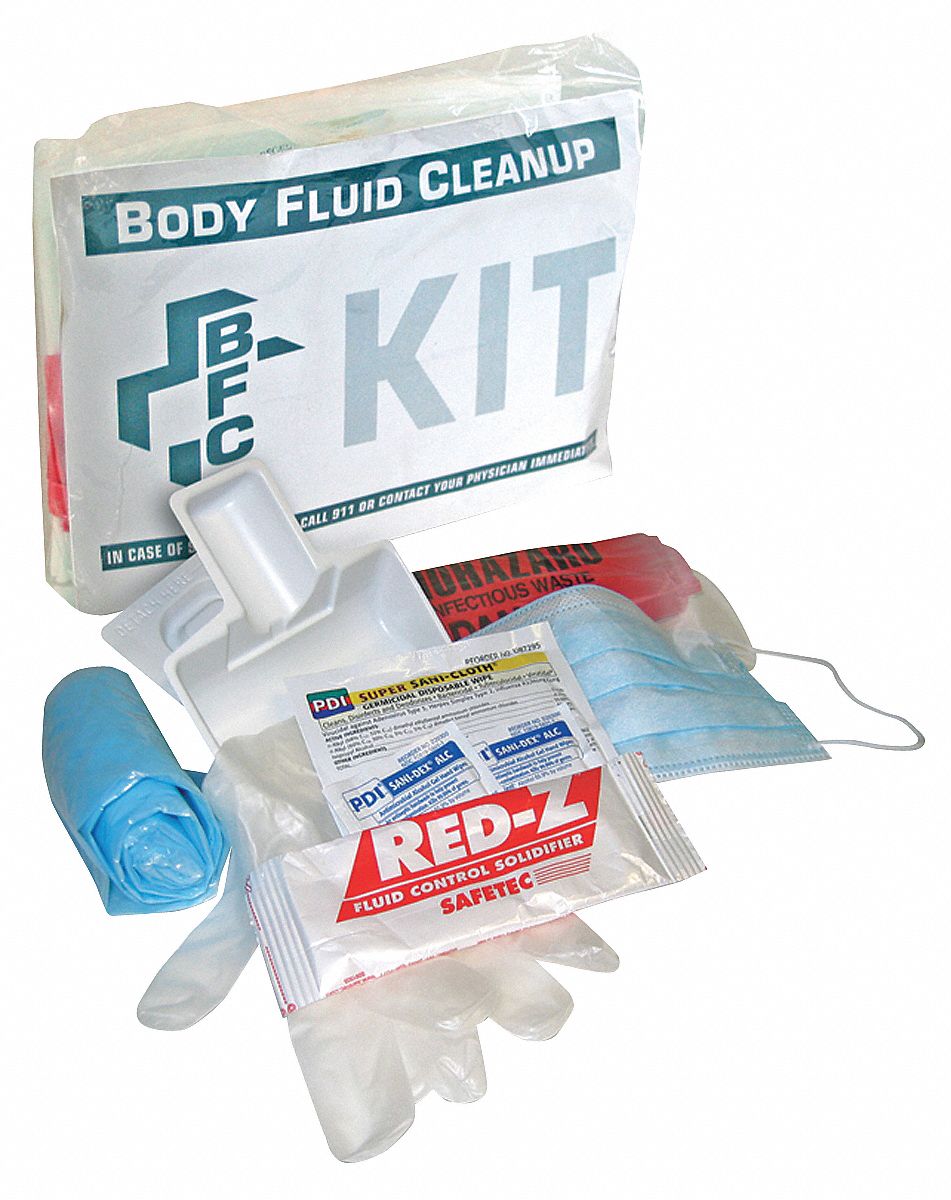 Federal OSHA Bloodborne Pathogen Kit, Poly Bag, Clear, 1 EA