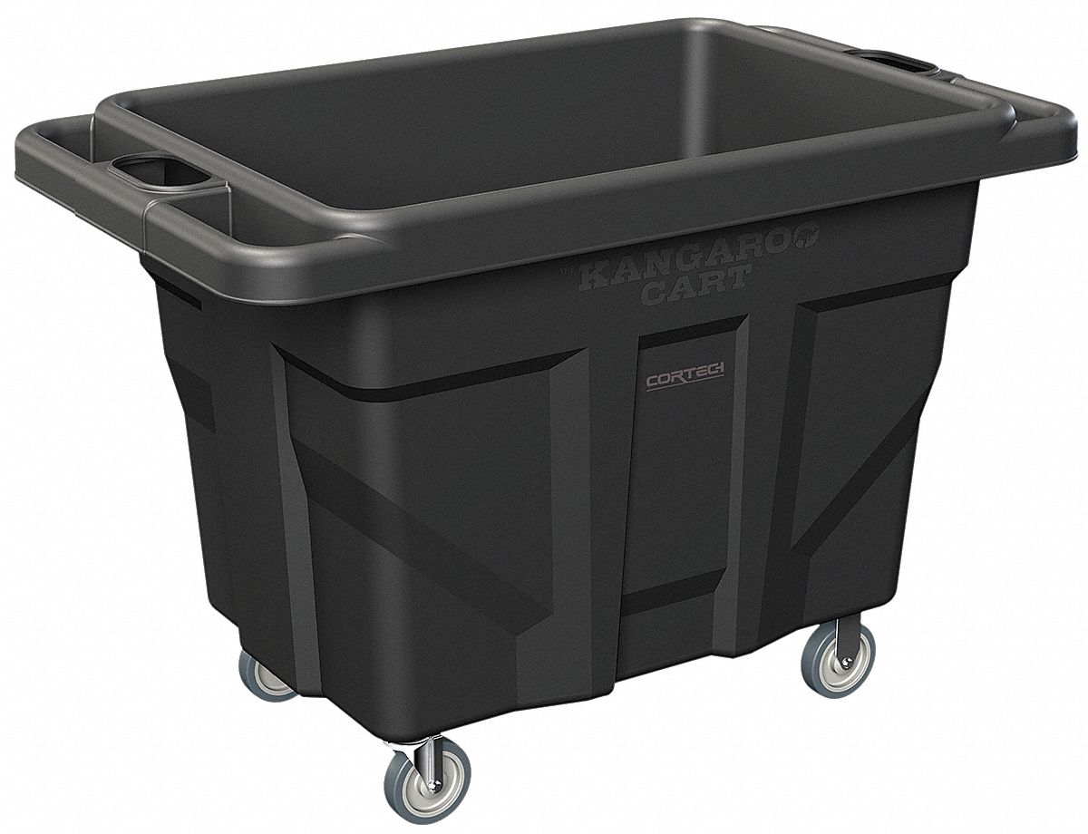 CHARIOT CUBIQ P/ETABLS DETENTN,PEHD,NOIR