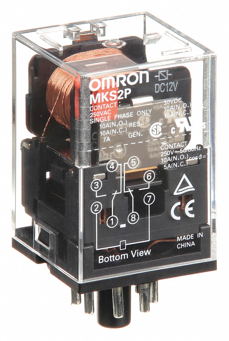 OMRON, Socket Mounted, 10 A Current Rating, General Purpose Relay ...