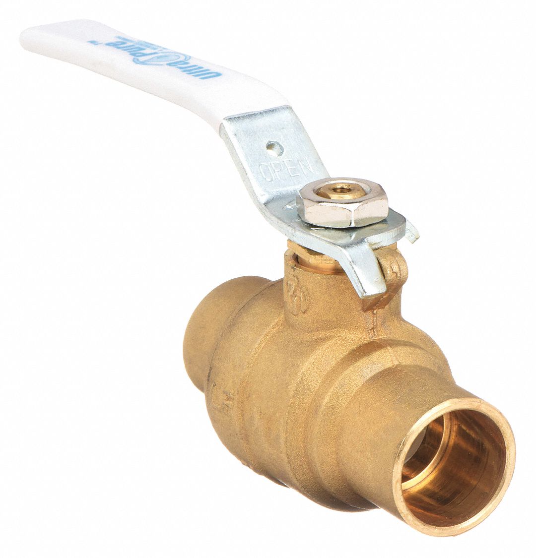 MANUAL TWO-WAY BALL VALVE: 2 IN, BRASS, STRAIGHT, SWEAT X SWEAT, FULL PORT BALL PORT