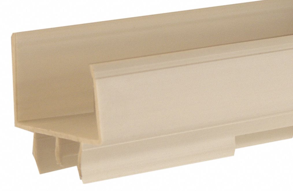 Door Sweep: Vinyl, 36 in Lg, 1 3/4 in Wd, Bronze