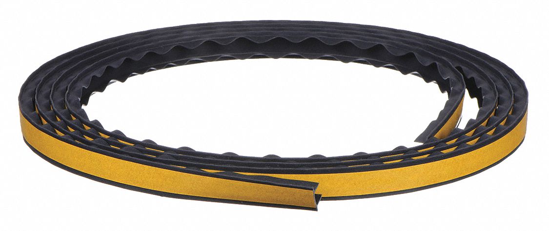 Stile Seal: Double Fin, Self-Adhesive Mounting, Std, Silicone, 8 ft Overall Lg, Dark Brown