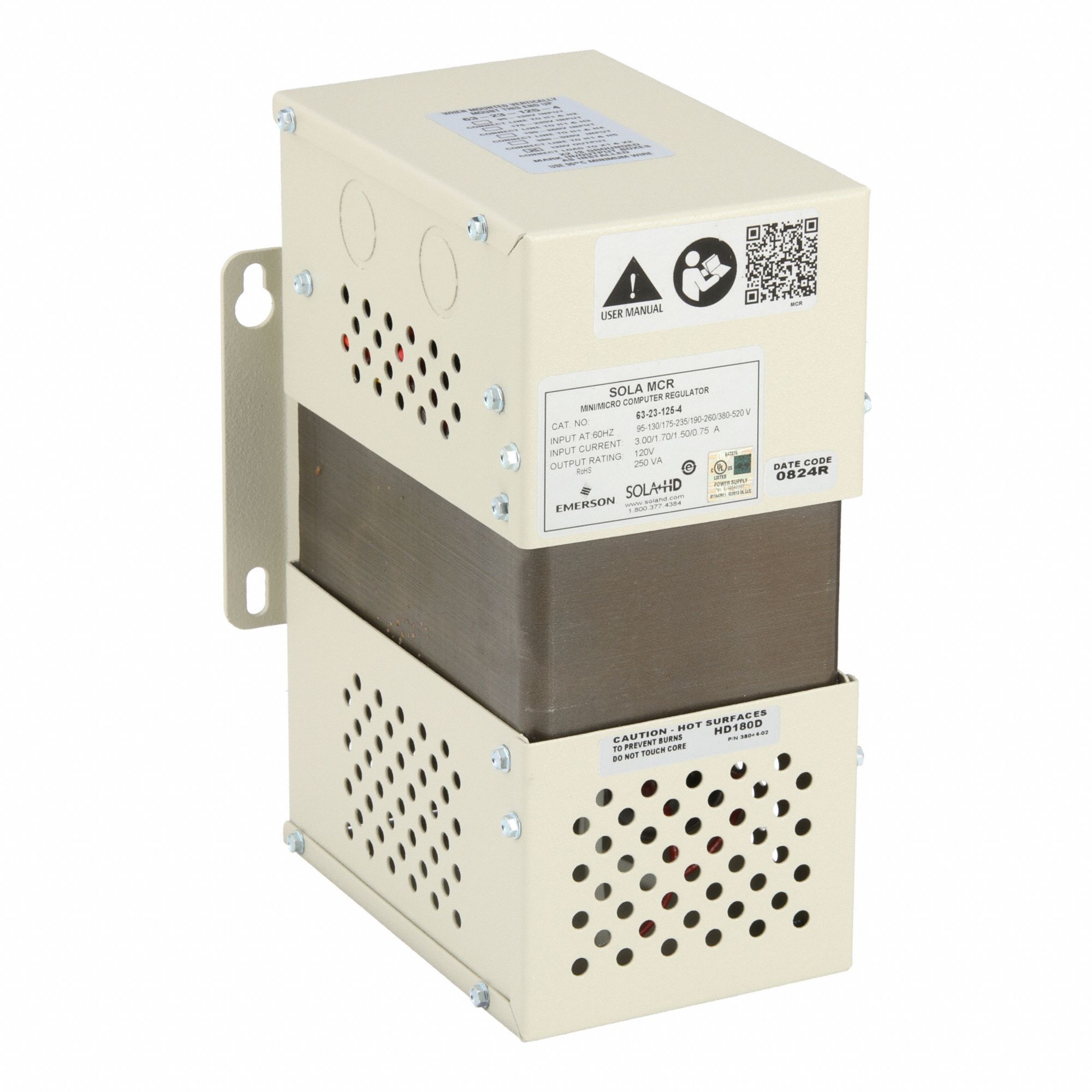 Power Conditioner: Single Phase, 250 VA Power Rating - Apparent, 250 W Output Watts, 2.1 A