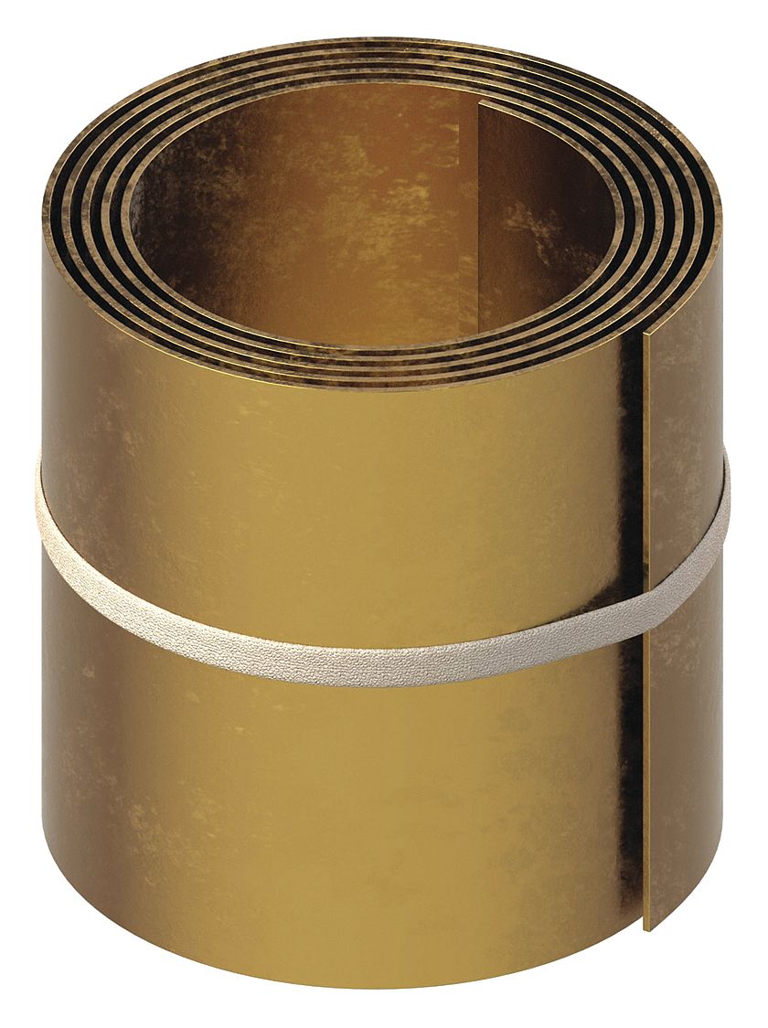 SHIM STOCK, 180 IN SHIM L, 6 IN SHIM W, 0.01 IN THICK, BRASS, 260, PLAIN FINISH, HALF HARD