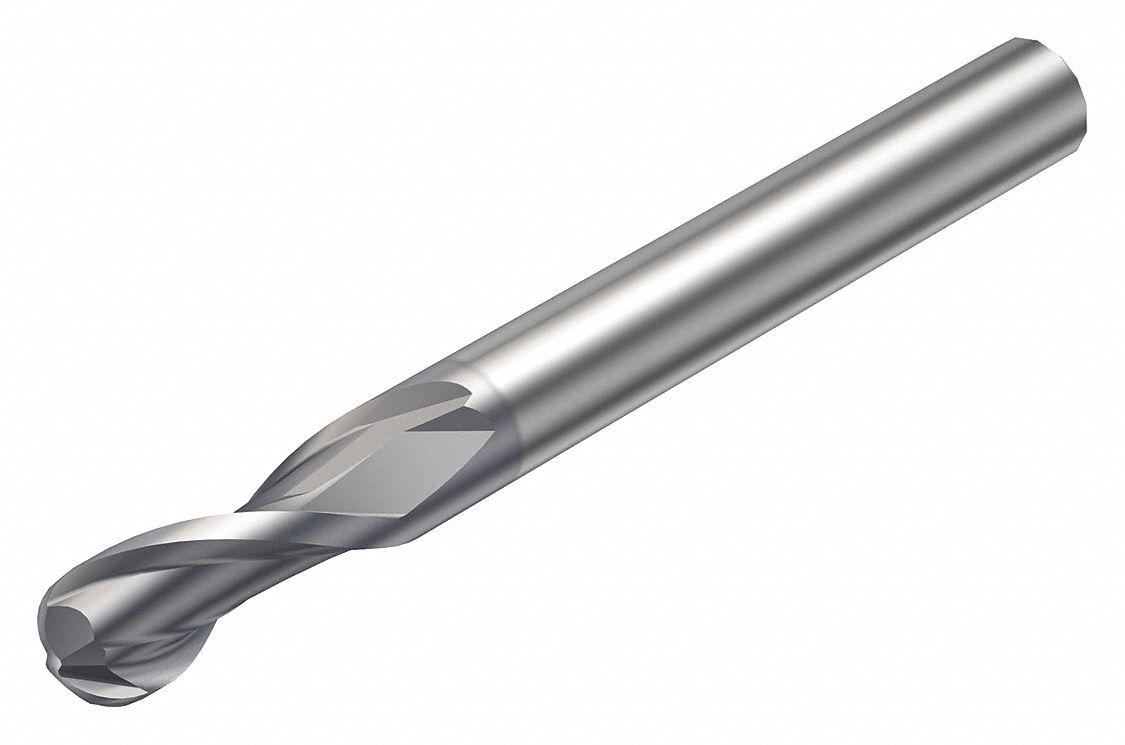 SANDVIK COROMANT Ball End Mill, 0.0790" Dia, 0.1180" Cut 22D517R216
