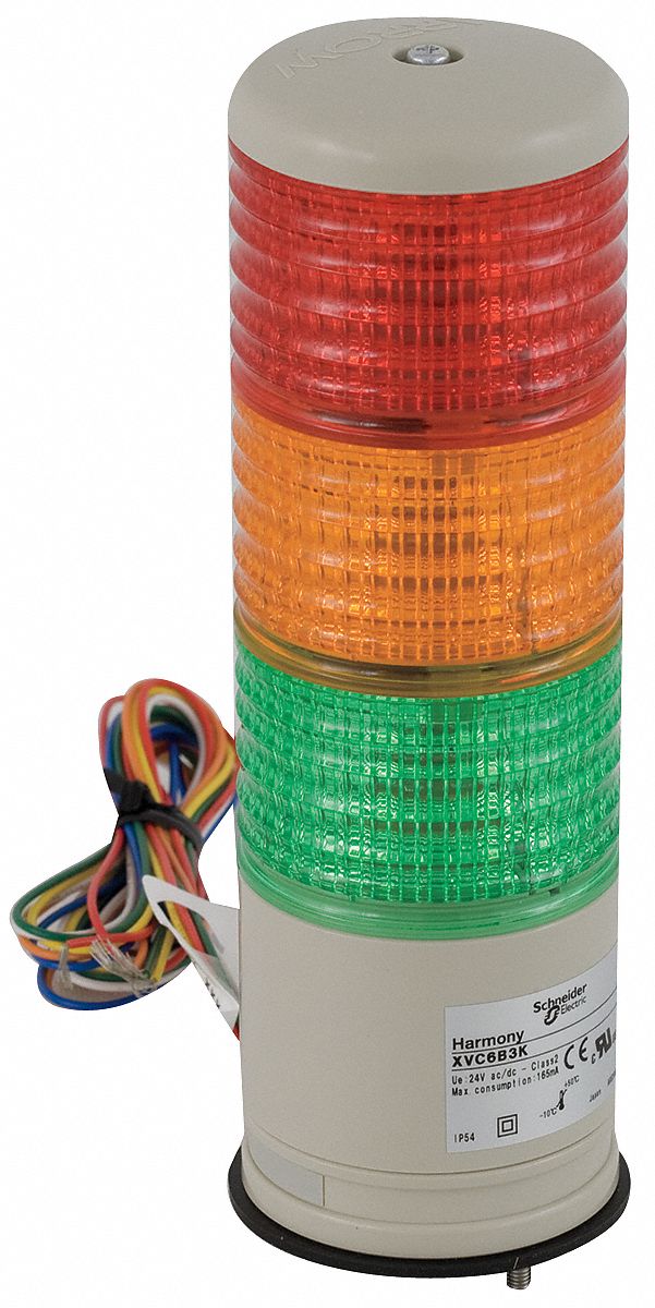 SCHNEIDER ELECTRIC Tower Light LED Assembly, Base Mountable, 3 Light