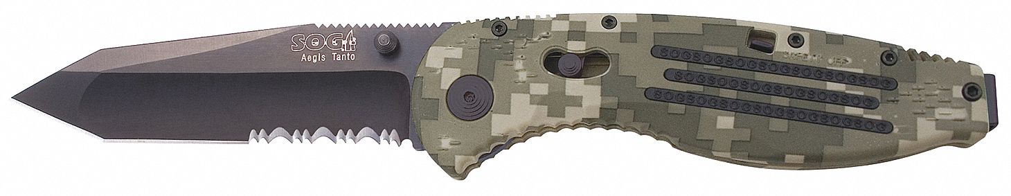5FVT9 - Aegis(TM) Folding Knife Satin Serrated