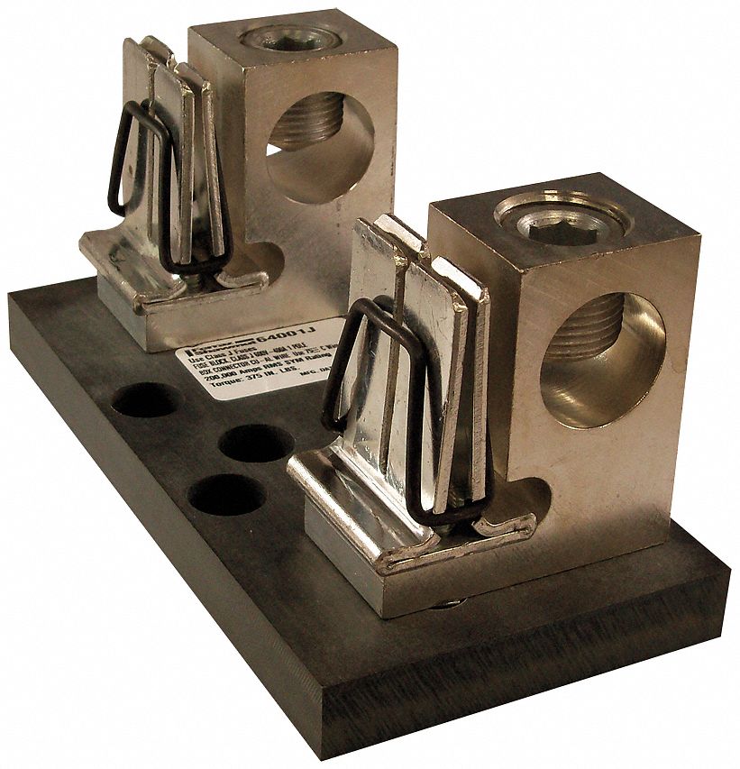 Fuse Block: Open Block Design, 1 Pole, 600 V AC, Box Lug, Non-Indicating