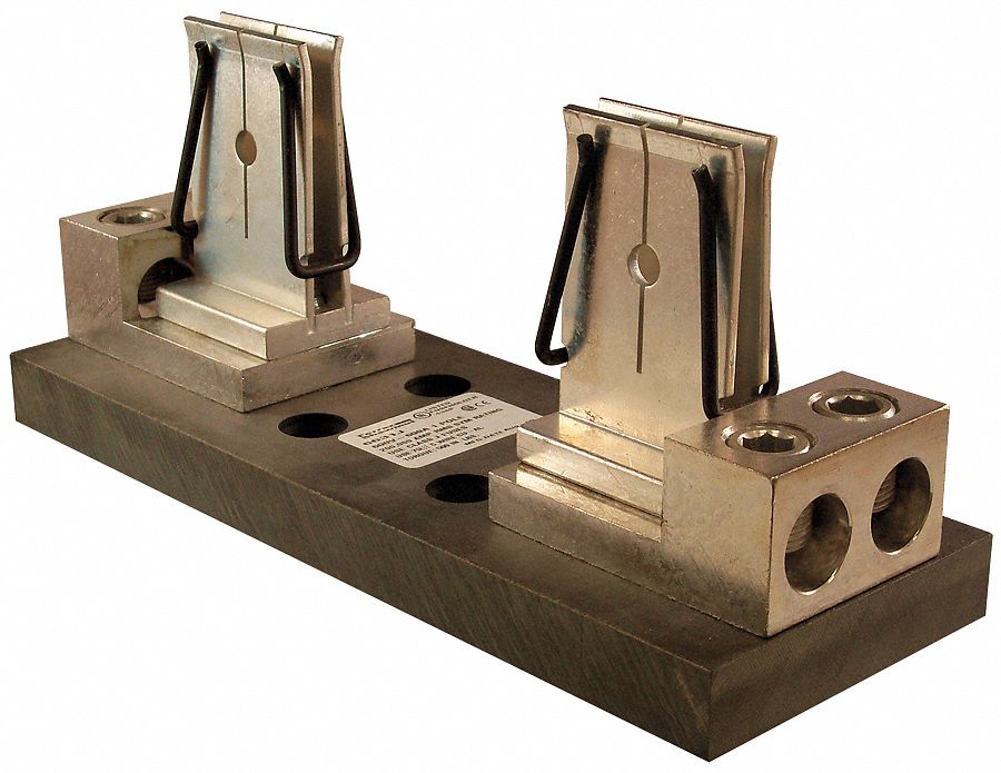 Fuse Block: Open Block Design, 1 Pole, 600 V AC, Box Lug, Non-Indicating