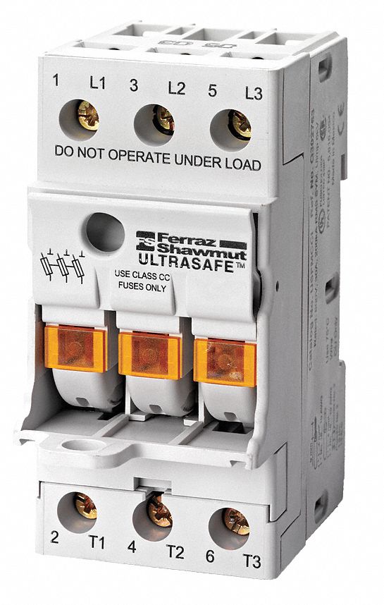 MERSEN FingerSafe Fuse Block, Fits Fuse Type Class CC, Fuse UL Class