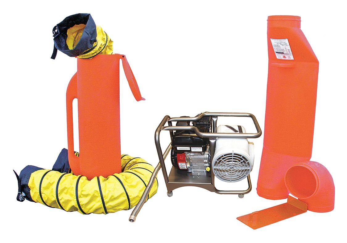 CONFINED SPACE CENTRIGUAL BLOWER, 4 HP, 8 IN DUCT DIAMETER, 2.5 HR RUN TIME