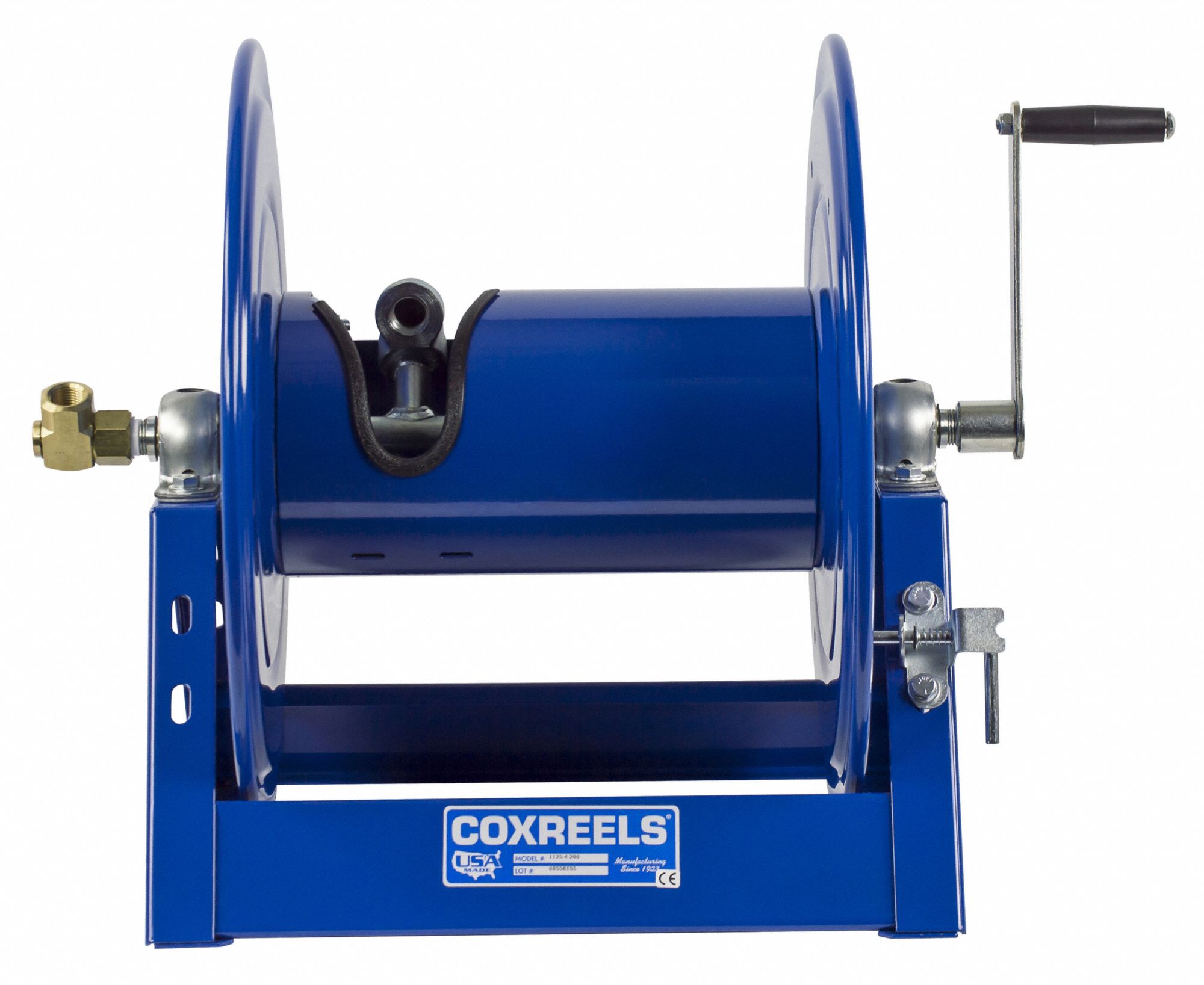 COXREELS Hand Crank Hose Reel, Hose Capacity 100 ft (3/4 in I.D.), 3,000 psi 5FYD611255100