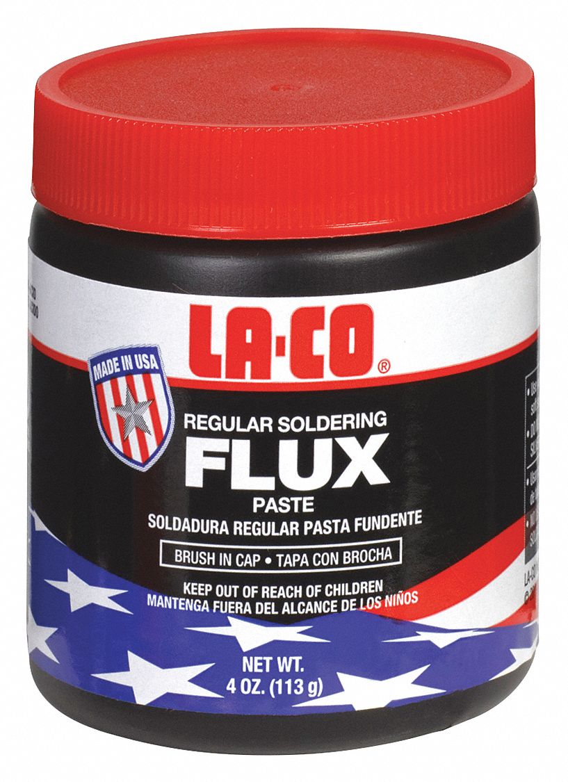 WATER SOLUBLE LEAD FREE FLUX, 4 OZ, BRUSH CAP JAR, LA-CO