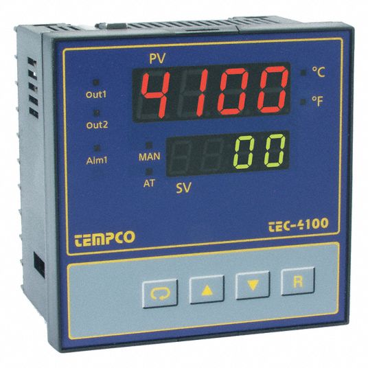 TEMPCO Temperature Controller, Digital, TC/RTD Programmable, 1/4 DIN ...