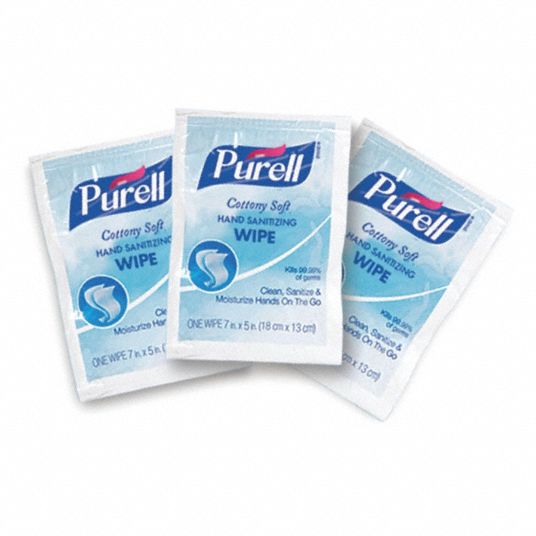 PURELL, Packet, Wipes, Hand Sanitizer Wipes 5FYP690261M Grainger