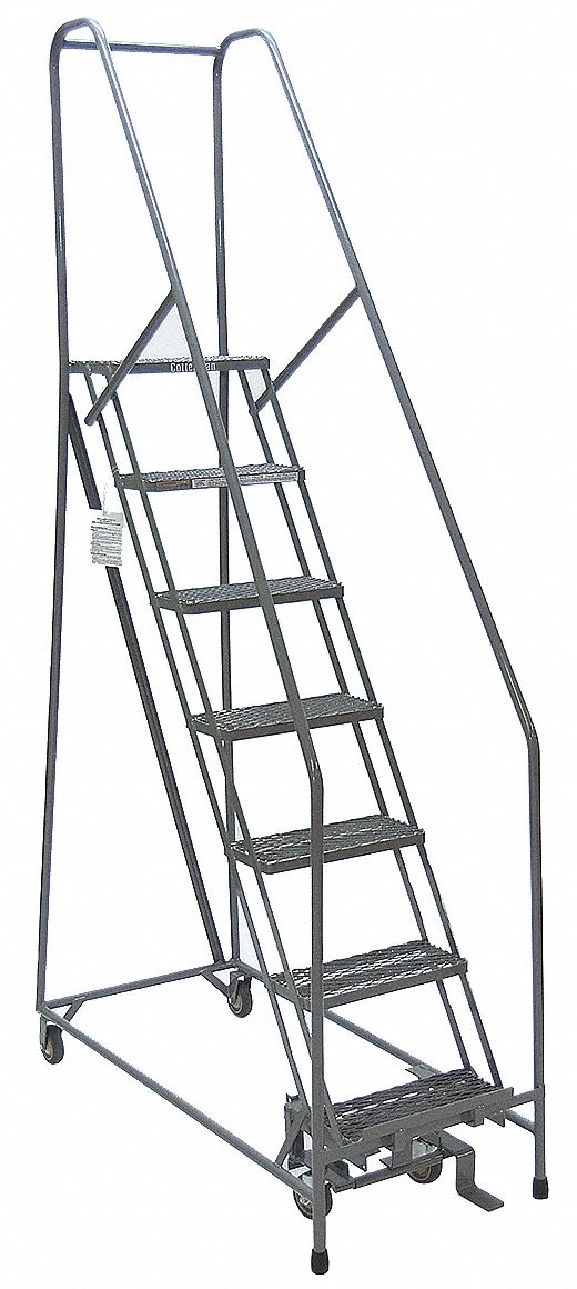 COTTERMAN Escalera Rodante Basculante, 80 de Altura, 5 Peldaños,  Capacidad: 450 lb. - Escaleras Rodantes - 20Z376