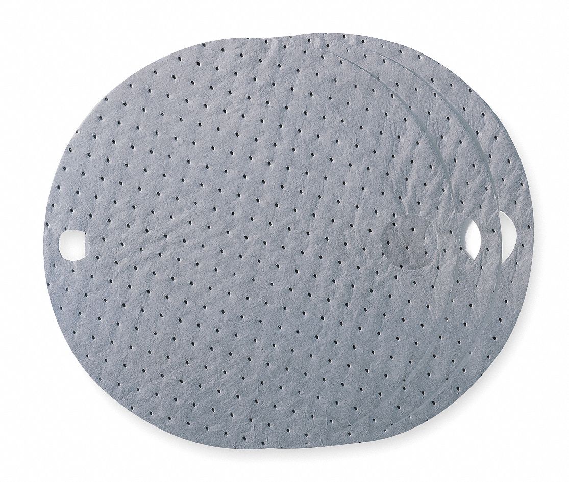 BRADY SPC ABSORBENTS PAD UNIV 22IN DRUM TOP COVER 25/CA Sorbent Pads