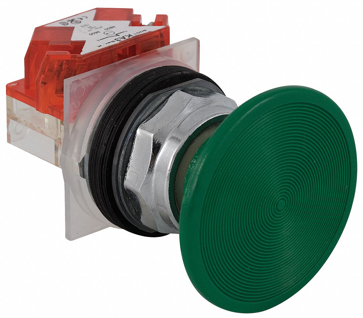 thumbnail interactive-video image 1 of Square D 9001KR1RH13 30mm Red Flush Push Button - Non-Illuminated, Heavy Duty, Momentary Switch, NEW 1 of 2