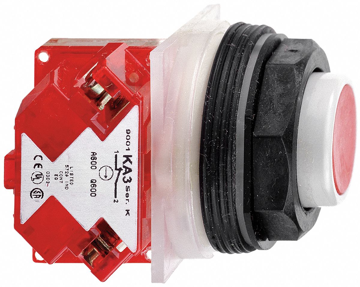 Extended Push Button Operator: Non-Illuminated, Extended Profile, Non-Metallic