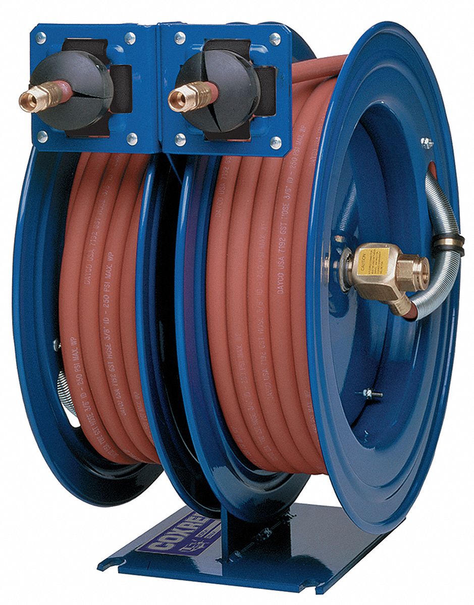 Coxreels Dual-Reel Air Electric Hose Reel, 3/8 x 50' 300 PSI