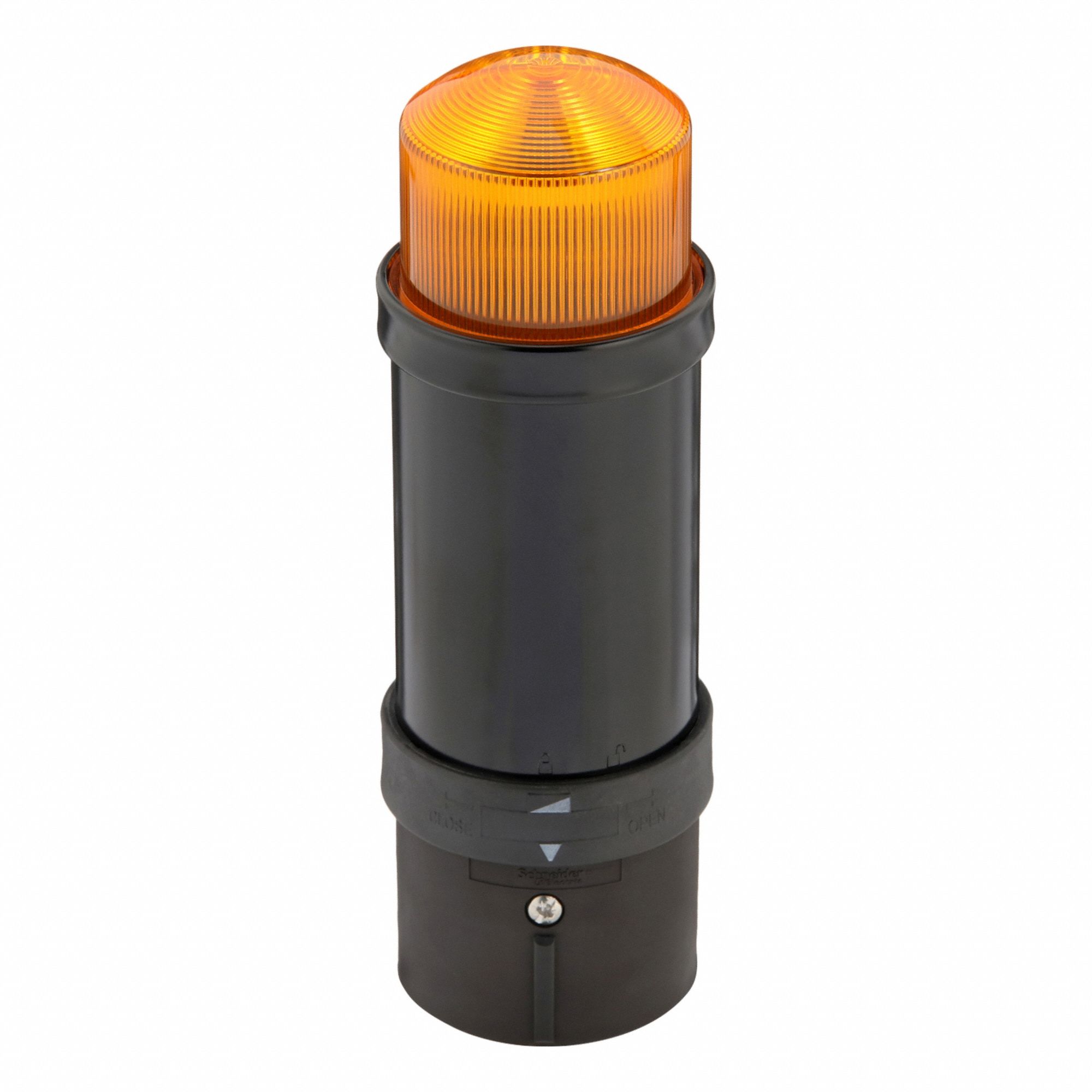 Tower Light Incandescent Assembly: 1 Tier, Orange, No Sounder Tier, Flashing