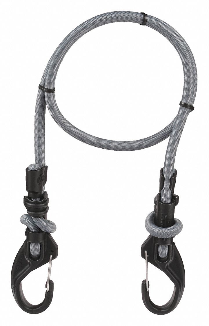 Carabiner, 4 3/4 in Hook Lg, Bungee Cord 5GAM3KBB901R8 Grainger