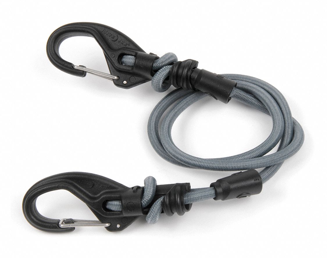 black rubber bungee cords