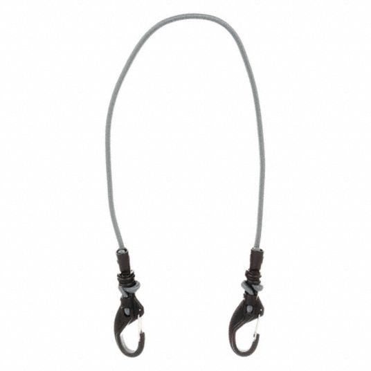 NITE IZE Black Rubber Bungee Cord with Adjustable Carabiners, Bungee