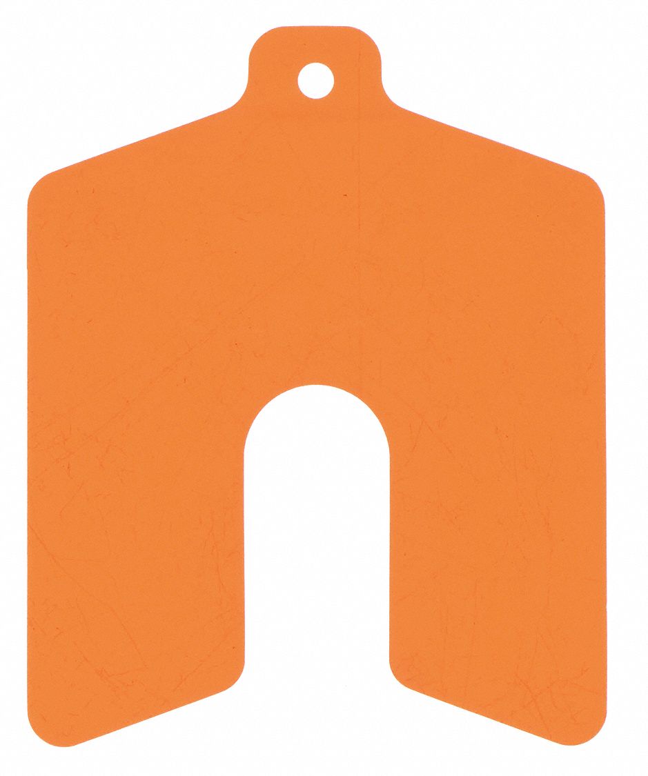 Slotted Shim, Untabbed, 0.001" Thk, PK20: Untabbed, A Trade Size, 2 in Shim Lg, 2 in Shim Wd, 20