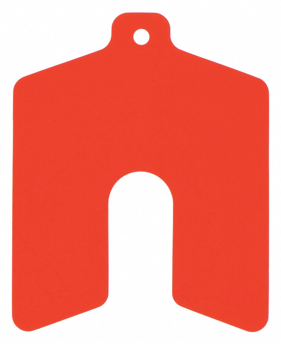 Slotted Shim, Untabbed, 0.002" Thk, PK20: Untabbed, A Trade Size, 2 in Shim Lg, 2 in Shim Wd, 20