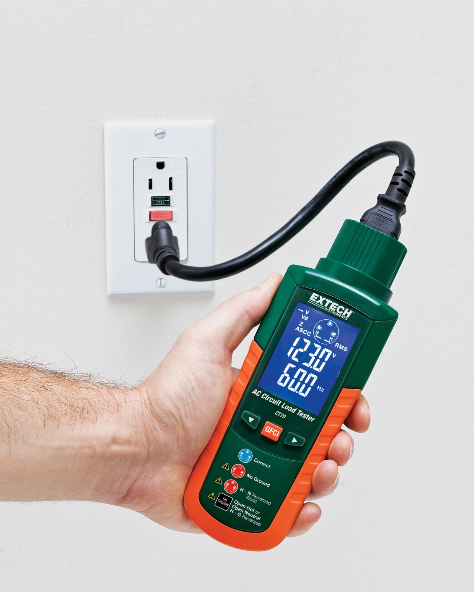 EXTECH AC Circuit Analyzer, 90 to 240V 5GCC8CT70 Grainger