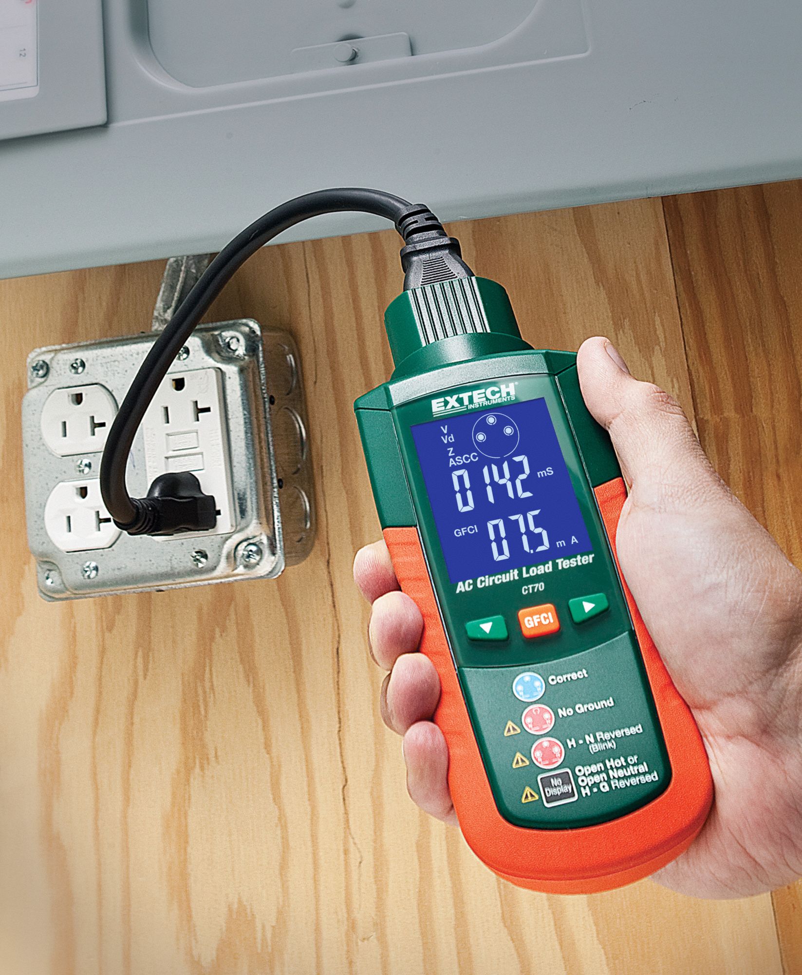 EXTECH AC Circuit Analyzer, 90 to 240V 5GCC8CT70 Grainger