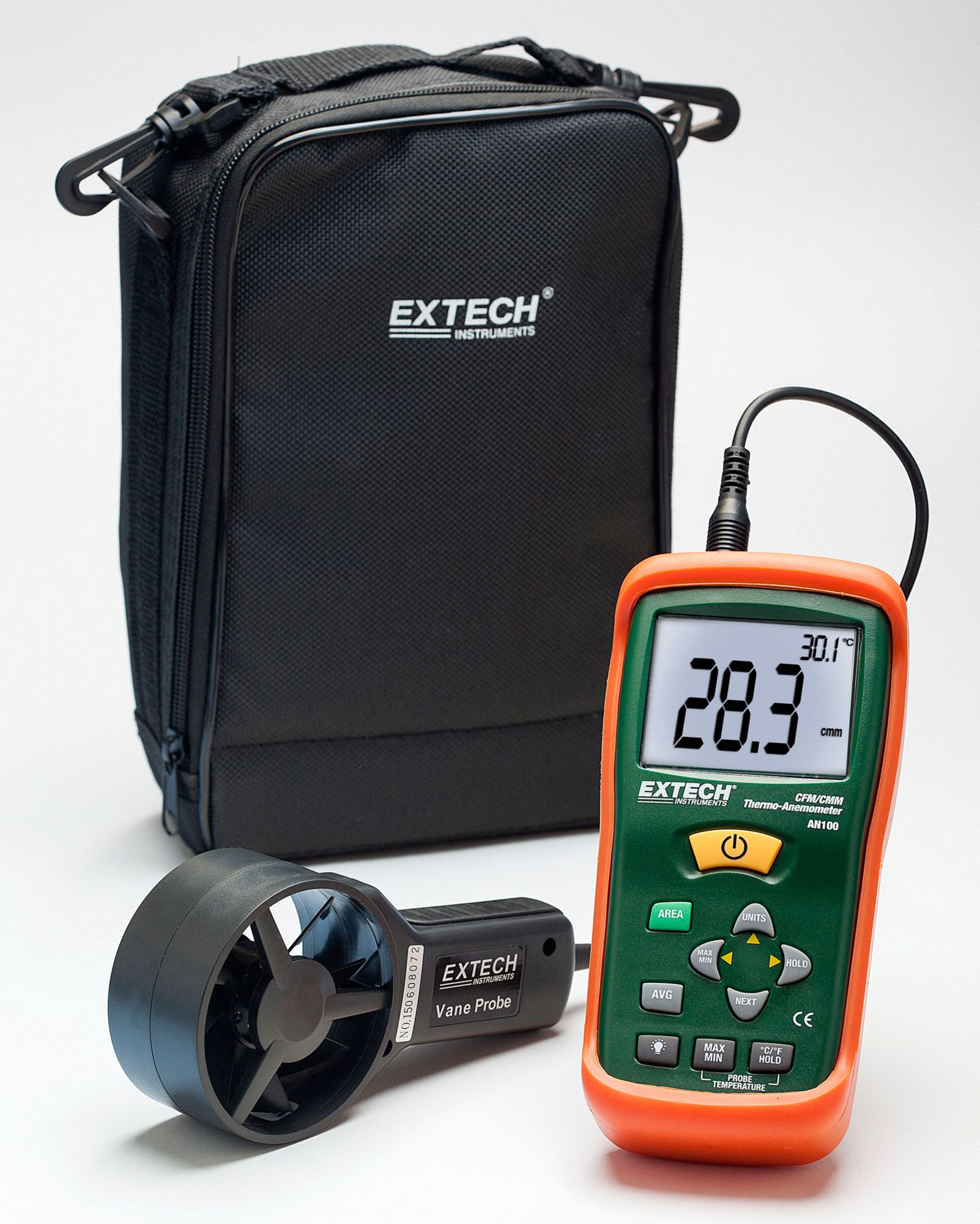 EXTECH Anemometer with IR Temperature Rotating Vane and Thermistor