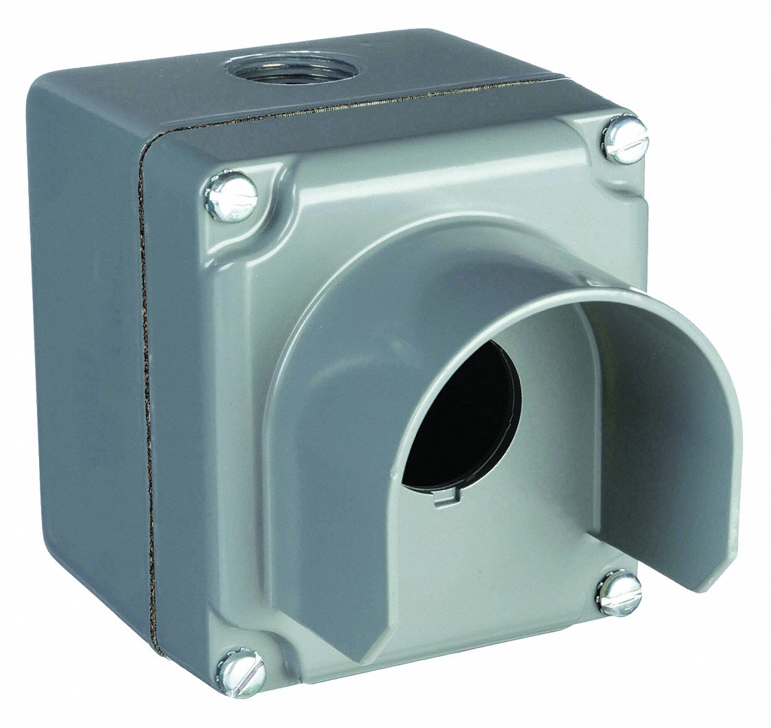 PUSH BUTTON ENCLOSURE,3.63 IN H,1 HOLE