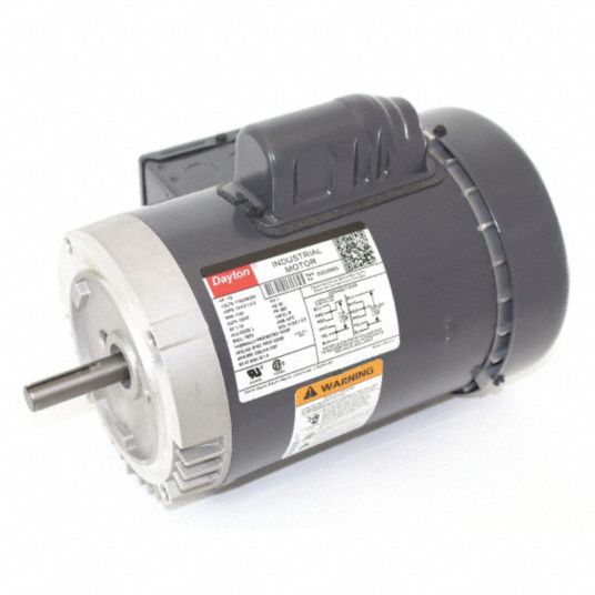 DAYTON General Purpose Motor: Totally Enclosed Fan-Cooled, Face Mount, 1/2  HP, 1,140 Nameplate RPM